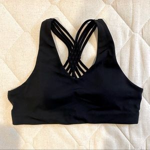 EUC Aerie Offline Real Me strappy macrame sport bra